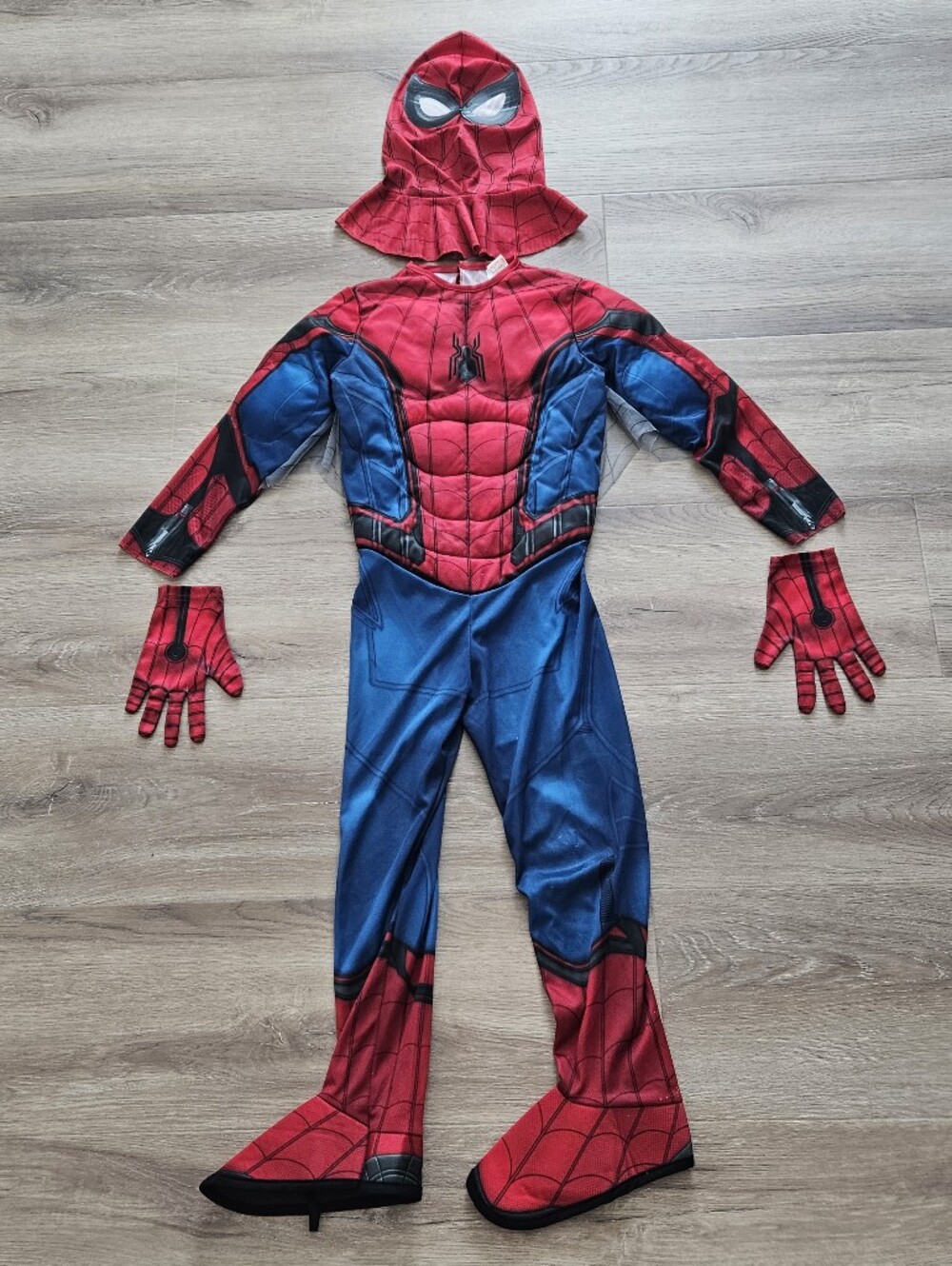 Marvel Spiderman Superhero Costume with Mask and Gloves